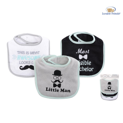 Baby Drooler Bib w Fiber Filled 3 Pack 01726 - 0528 - Little Kooma