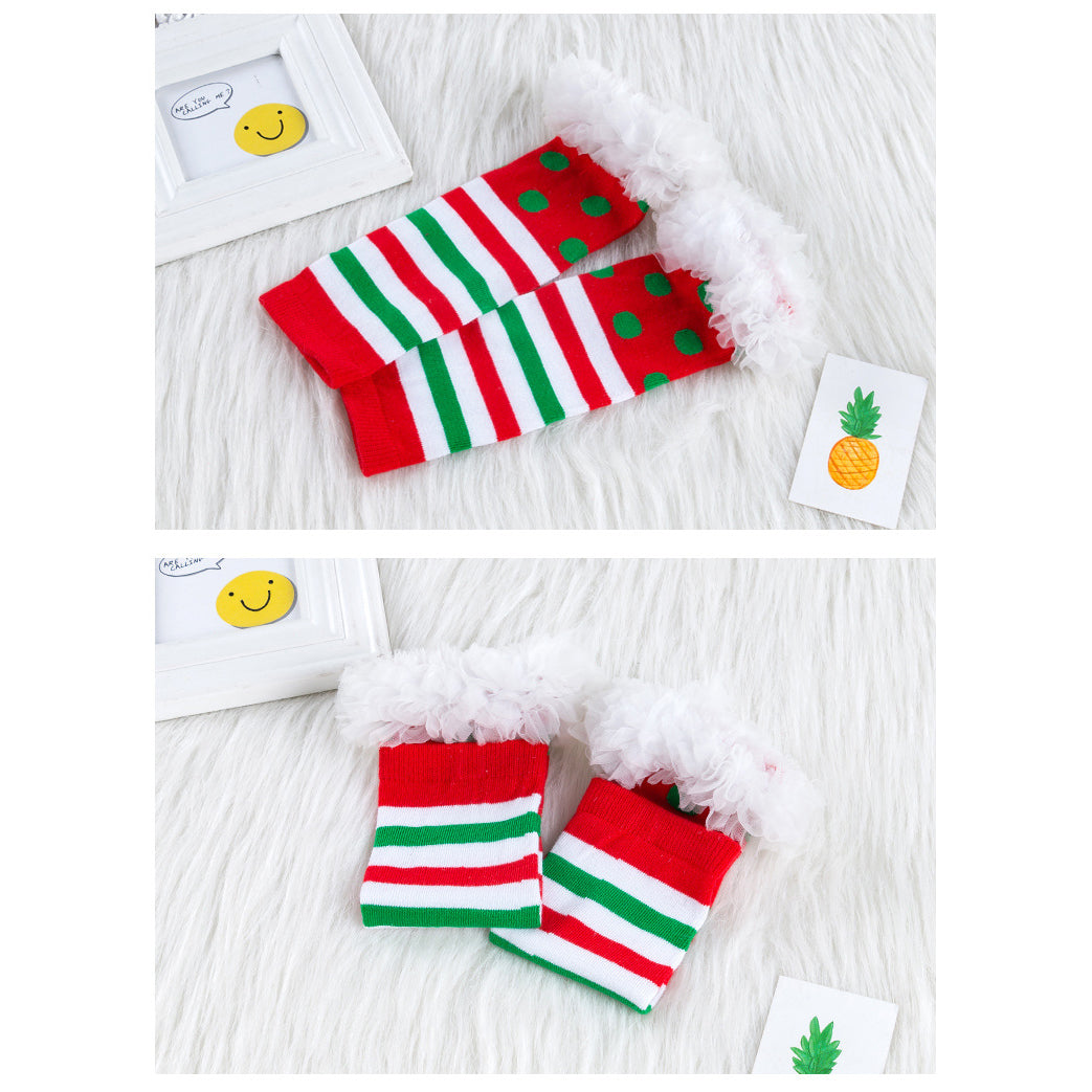 Baby Girl Christmas Outfit Christmas Socks - 1124 - Little Kooma