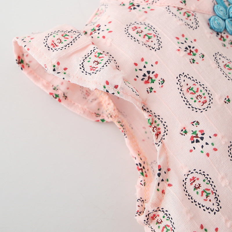 Baby Girl Keyhole Cheongsam Romper - 0616 - Little Kooma