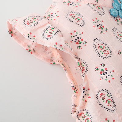 Baby Girl Keyhole Cheongsam Romper - 0616 - Little Kooma