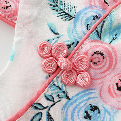 [BG05] Baby Cheongsam Bodysuit w Flower Prints - 0616 - Little Kooma