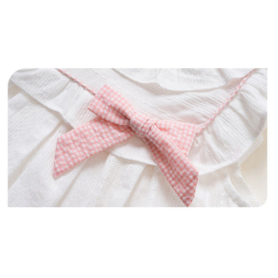 Baby Girl White Dress n Pink Knicker Set - 1209 - Little Kooma