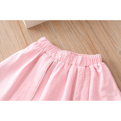 [KG08] Kids Girls Cheongsam Set Top n Skirt Embroidered Bunny CNY Chinese New Year Outfit - Little Kooma