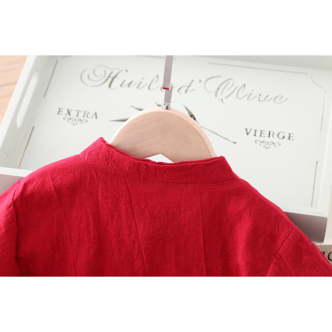 [KB01] Kids Boys Cheongsam Set Top n Shorts Embroidered Ruyi Lock CNY Chinese New Year Outfit - Little Kooma