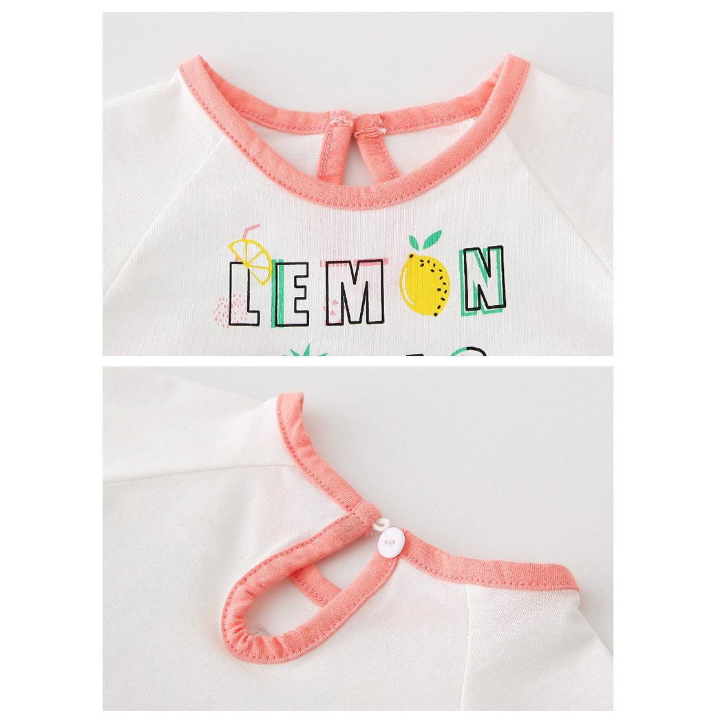 Baby Girl Lemon Tonic Bodysuit Dress Voile Skirt - Little Kooma