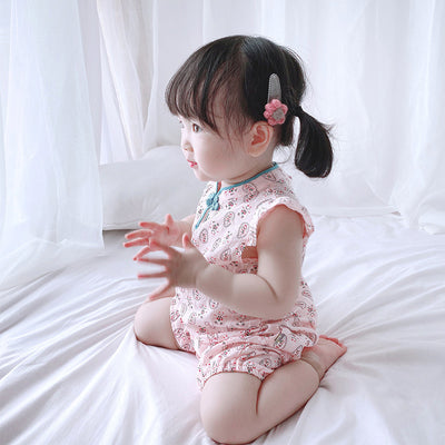 Baby Girl Keyhole Cheongsam Romper - 0616 - Little Kooma