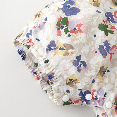 Baby Girl Flowers Cami Romper n Hat Set - 0616 - Little Kooma