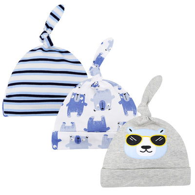 Baby Boy Hats 3 Piece Pack  0-6 Months - 0719 - Little Kooma