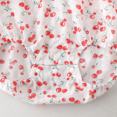 Baby Girl Collar Bodysuit w Cherry Prints - 0616 - Little Kooma