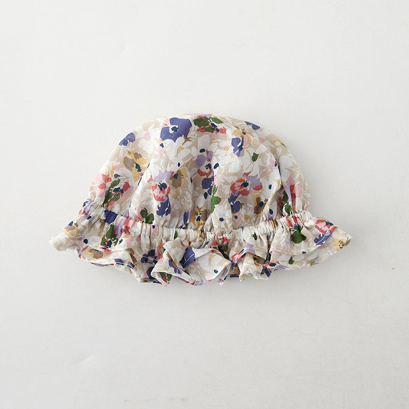 Baby Girl Flowers Cami Romper n Hat Set - 0616 - Little Kooma
