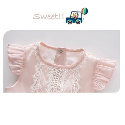 Baby Girl Lace Bodysuit n Headwrap Set - 0611 - Little Kooma