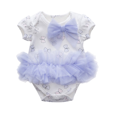 Baby Girl Butterfly Tutu Bodysuit w Big Bowtie - 0521 - Little Kooma