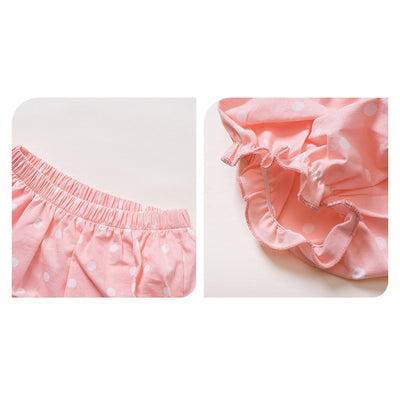 Baby Girl Pink w White Dots Dress n Knicker Set - Little Kooma