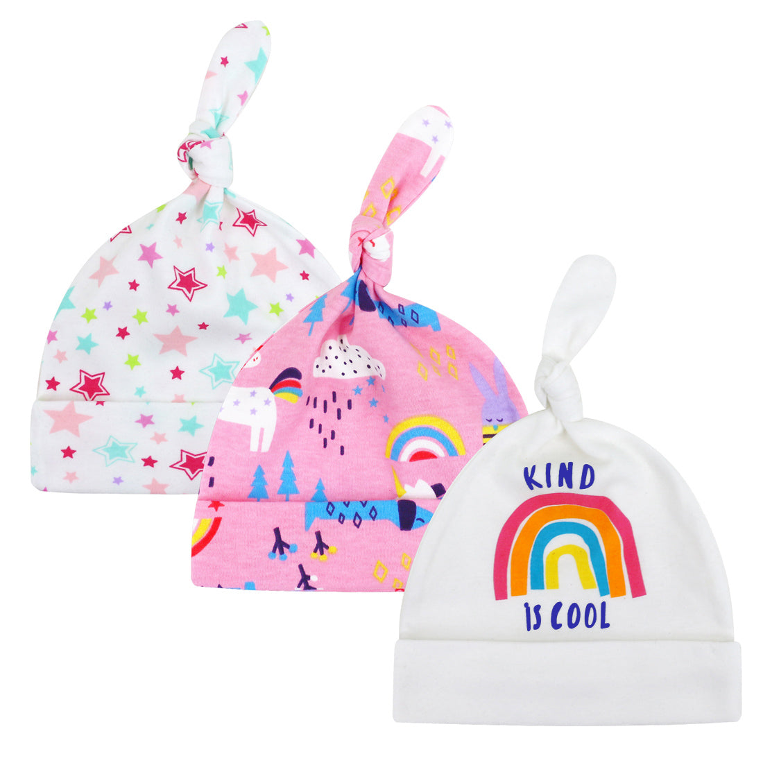 Baby Girl Hats 3 Piece Pack  0-6 Months - 0719 - Little Kooma