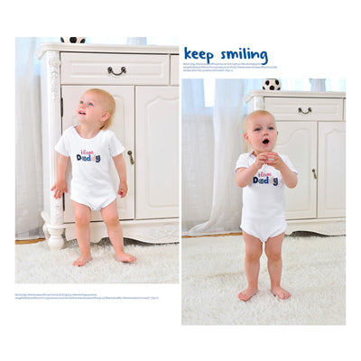 Baby Bodysuit Gift Set I Love Daddy Mummy 2 Pack 0-6 months - 0527 - Little Kooma