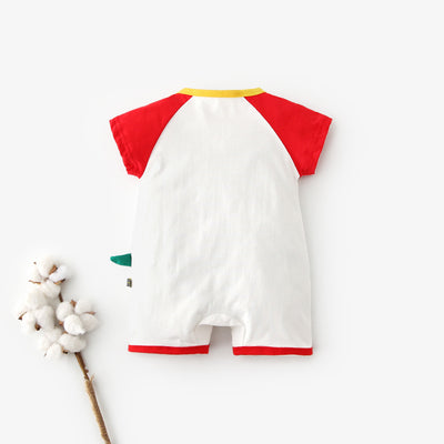 Baby Romper Dinosaur Splicing Sleeves - 0616 - Little Kooma