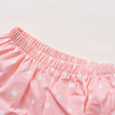 Baby Girl Pink w White Dots Dress n Knicker Set - Little Kooma