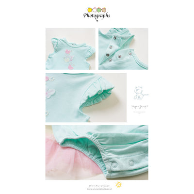 Baby Girl Rainbow Butterfly Bodysuit Dress - 0521 - Little Kooma