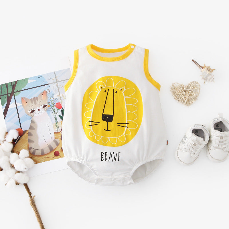 Baby Animal Sleeveless Bodysuit - 0616 - Little Kooma