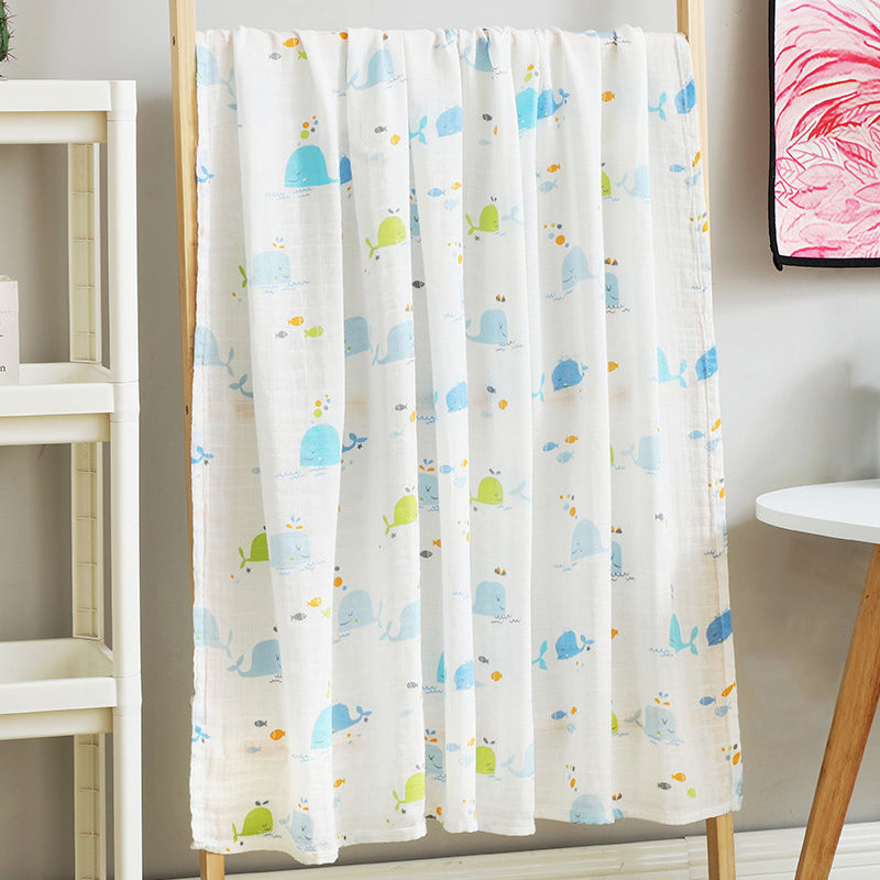 New Born Baby Bamboo Cotton Double Layer Swaddle Muslin Blanket - Little Kooma