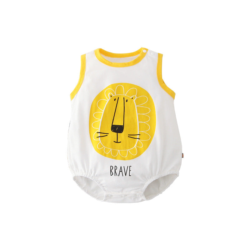 Baby Animal Sleeveless Bodysuit - 0616 - Little Kooma