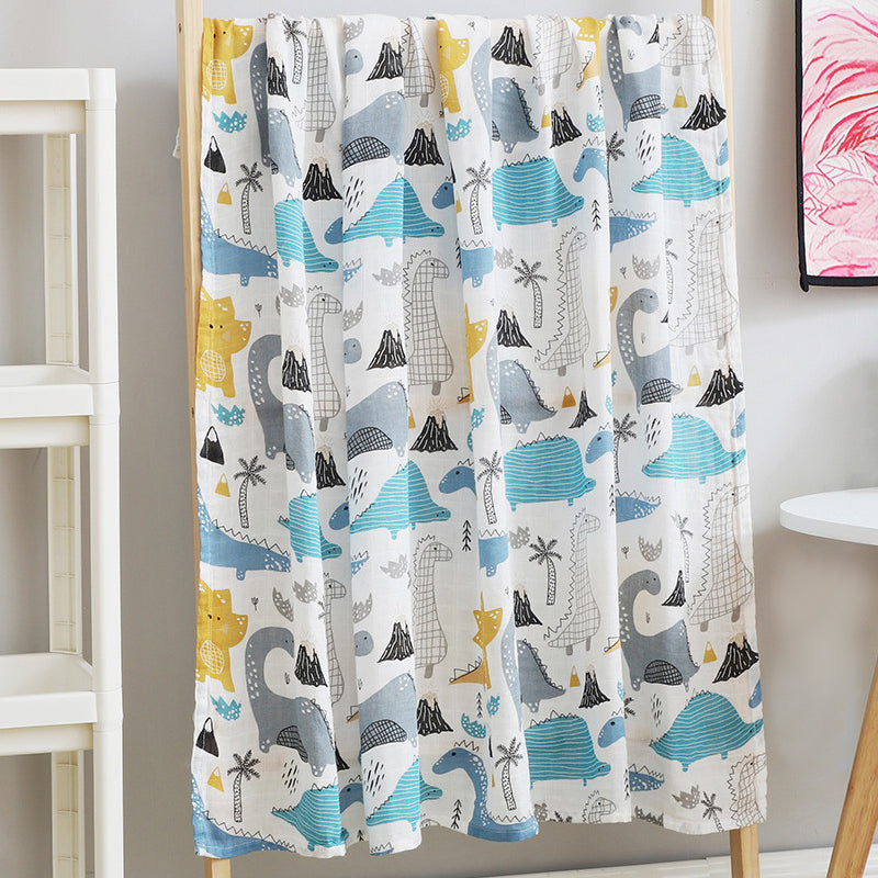 New Born Baby Bamboo Cotton Double Layer Swaddle Muslin Blanket - Little Kooma