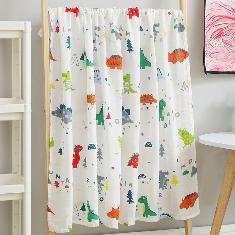 New Born Baby Bamboo Cotton Double Layer Swaddle Muslin Blanket - Little Kooma