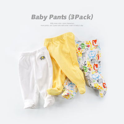 Baby Feet Covered Pants 3 Pack Lightning - 0527 - Little Kooma