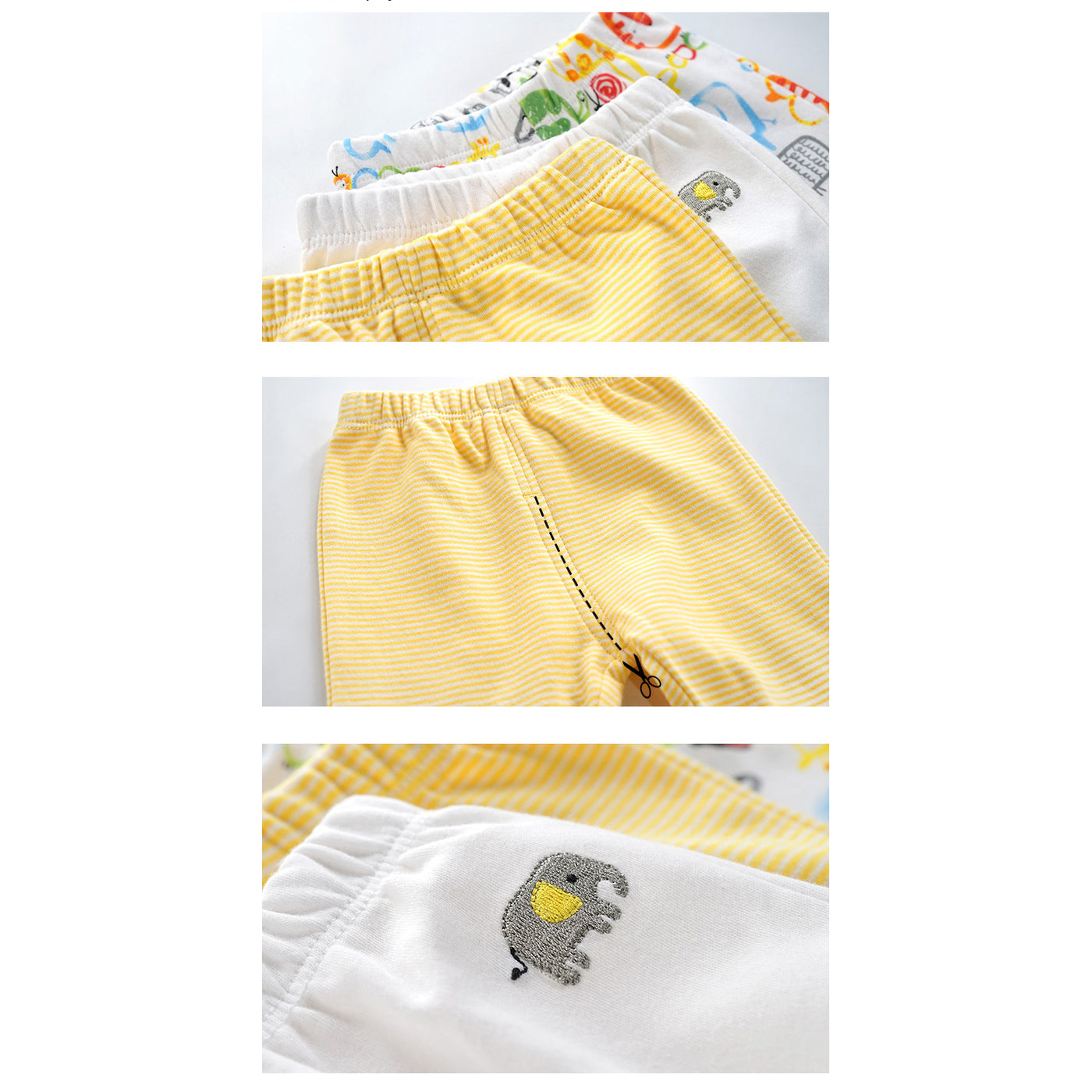 Baby Feet Covered Pants 3 Pack Animals - 0527 - Little Kooma