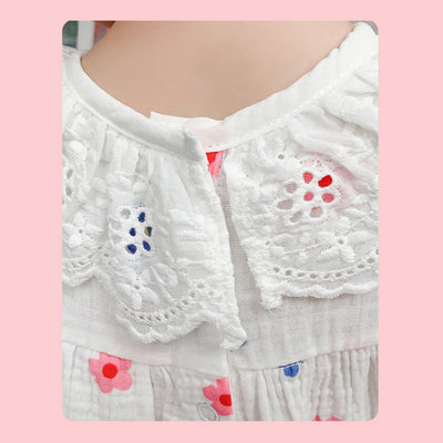 Baby Girl's Collar Flower Bodysuit - 0524 - Little Kooma