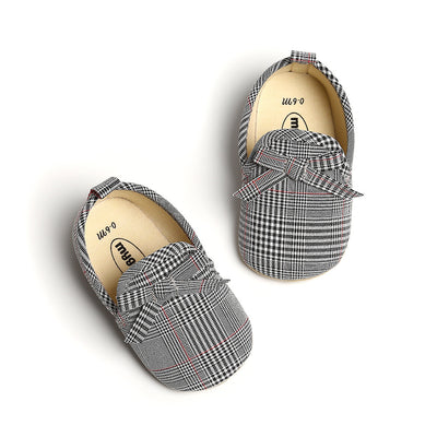 Baby Girl Plaid Loafers - 0912 - Little Kooma