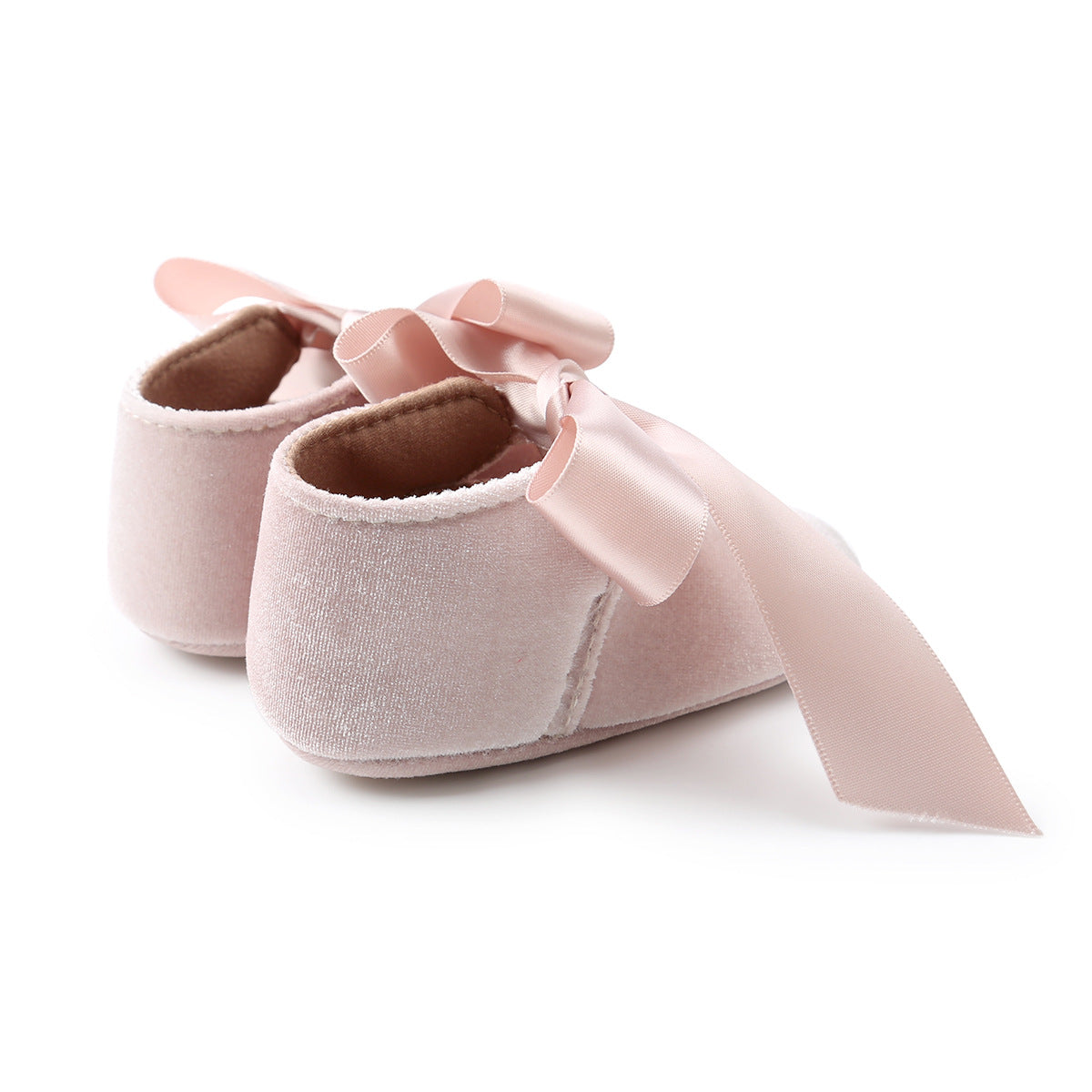 Baby Girl Anti-slip Velvet Flats Adjustable Bowtie - 0912 - Little Kooma