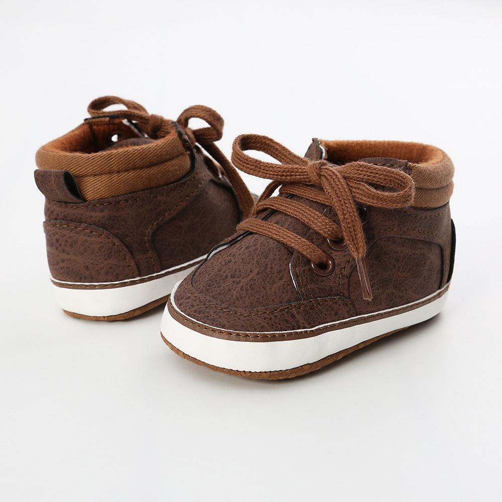 Baby Boy PU Leather Sneakers - 0912 - Little Kooma