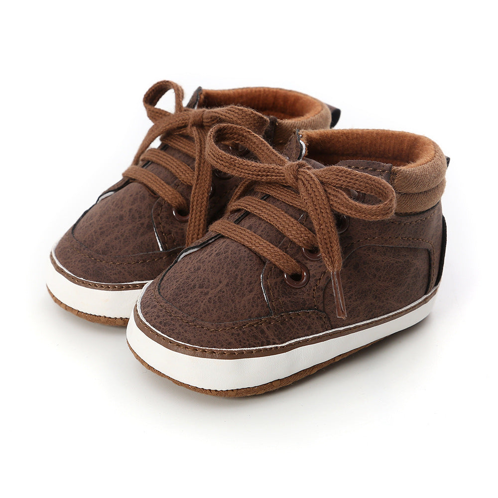 Baby Boy PU Leather Sneakers - 0912 - Little Kooma