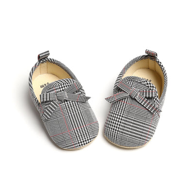 Baby Girl Plaid Loafers - 0912 - Little Kooma