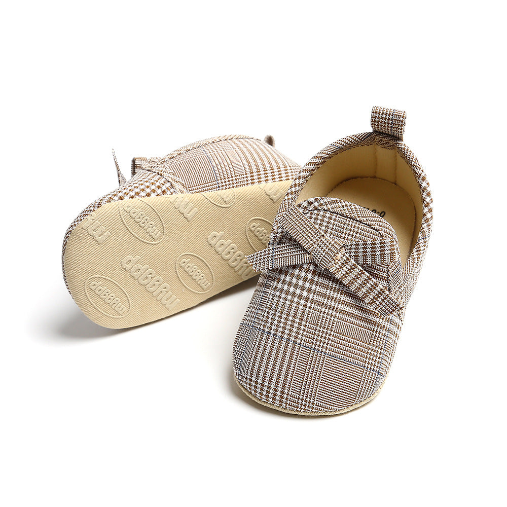 Baby Girl Plaid Loafers - 0912 - Little Kooma
