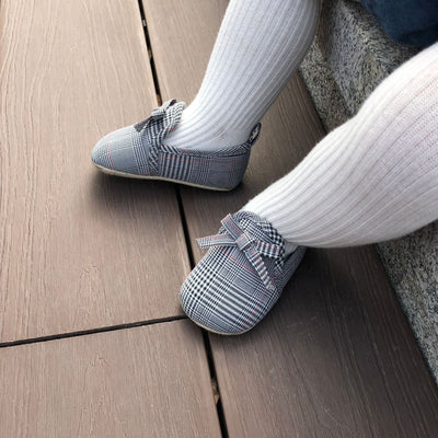 Baby Girl Plaid Loafers - 0912 - Little Kooma