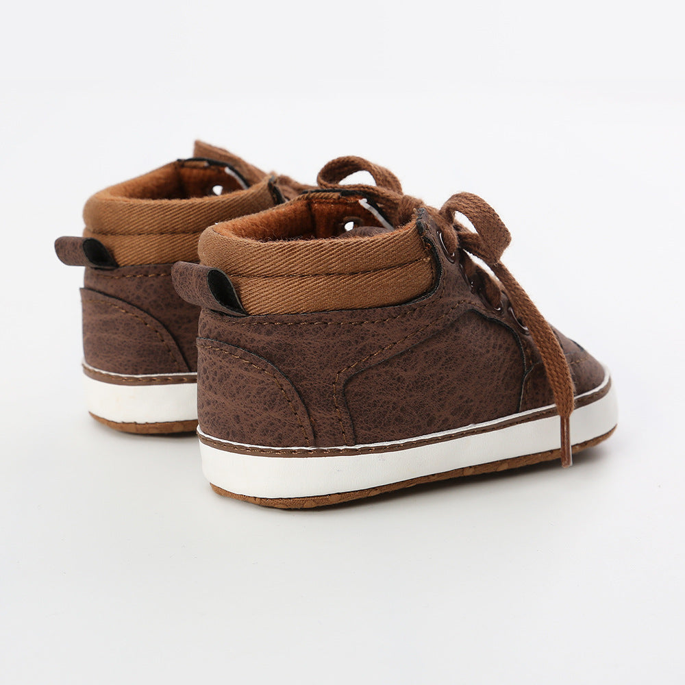 Baby Boy PU Leather Sneakers - 0912 - Little Kooma