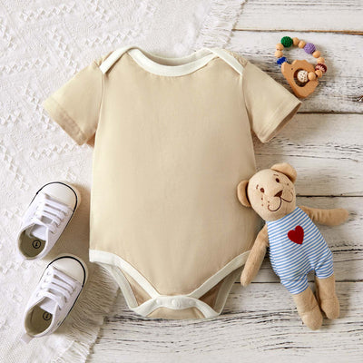 Little Kooma Baby Bodysuit 3pc Set Short Sleeve Brown Bear 800002 - Little Kooma