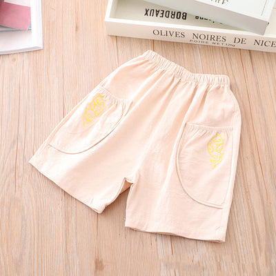 [KB01] Kids Boys Cheongsam Set Top n Shorts Embroidered Ruyi Lock CNY Chinese New Year Outfit - Little Kooma