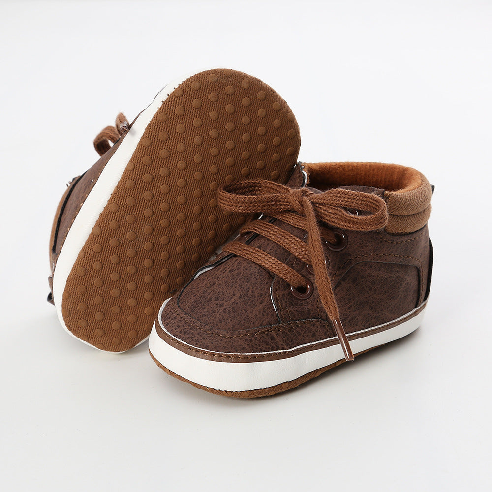 Baby Boy PU Leather Sneakers - 0912 - Little Kooma