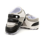 Baby Boy Splicing Color PU Leather Magic Tape Sneakers - Little Kooma