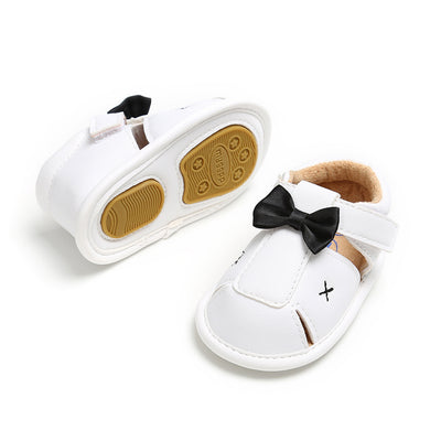 Baby Boy Anti-slip PU Leather Sandals w Bow - 0912 - Little Kooma