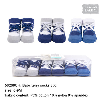 Baby Boy Newborn Baby 3 Pairs Socks Set 58269 - 0528 - Little Kooma