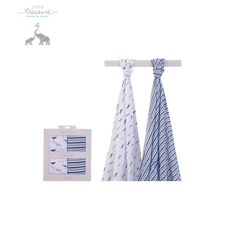 Hudson Baby Double Layer Muslin 2 Piece Pack 00565 - 0801 - Little Kooma