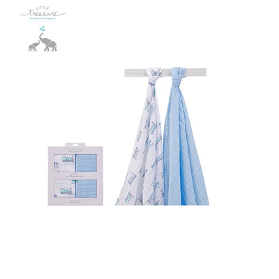New Hudson Baby Single Layer Muslin 2 Piece Pack 00579 - 0801 - Little Kooma