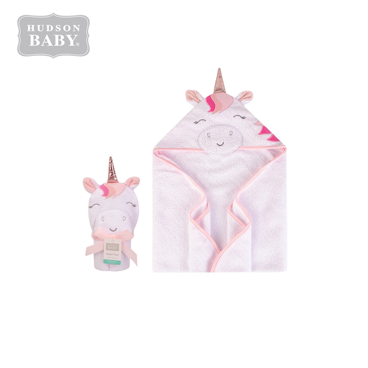 Baby Animal Hooded Towel(Woven Terry) 16417CH White Unicorn - Little Kooma