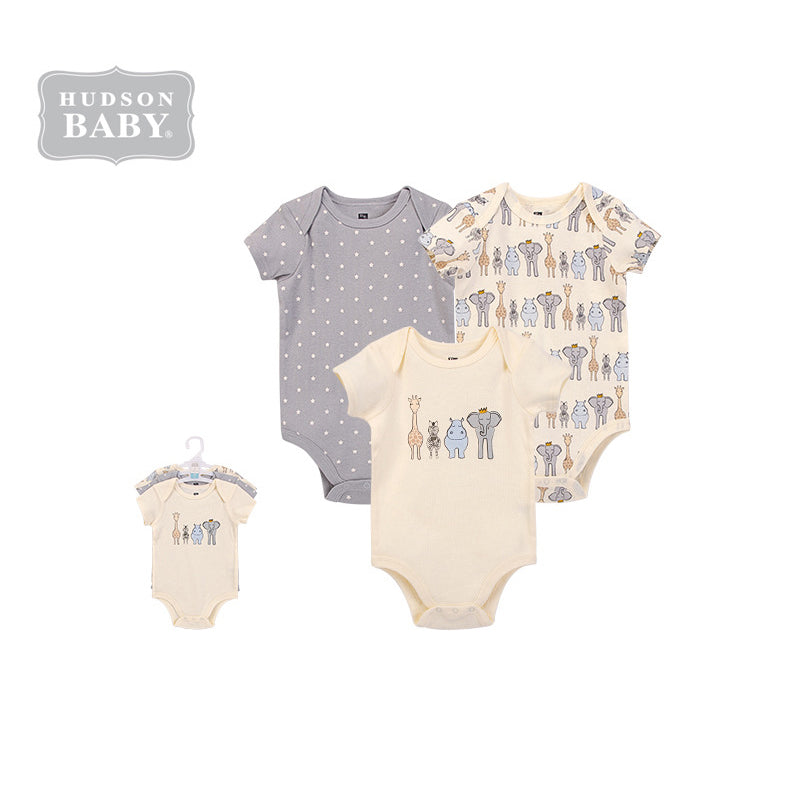 Hudson Baby Bodysuits 3 Piece Pack Royal Safari 58300 - 0729 - Little Kooma