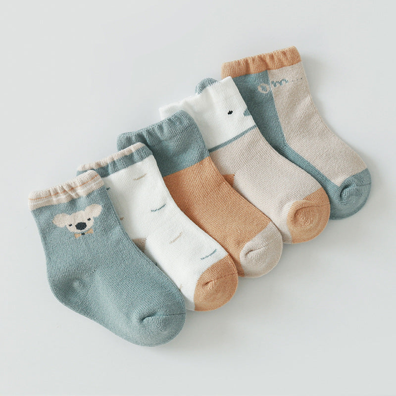 Baby Kid Ankle Socks 5 Pairs Pack - Little Kooma
