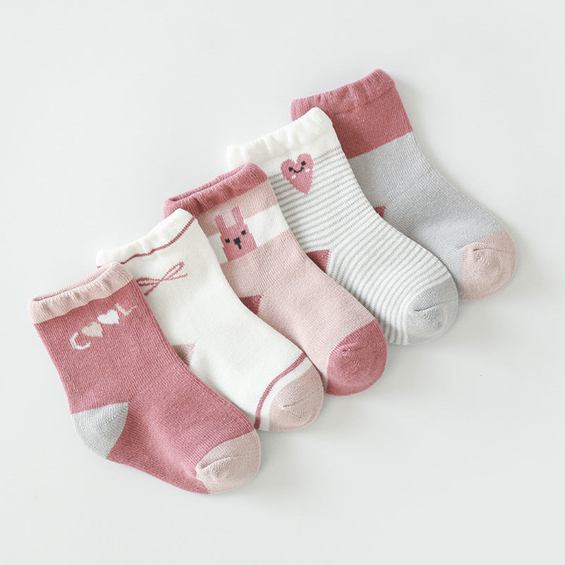 Baby Kid Ankle Socks 5 Pairs Pack - Little Kooma